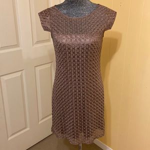 DARK TAN & GOLD COCKTAIL DRESS BY JAX